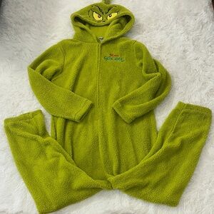 Green Grinch Fleece Onesie